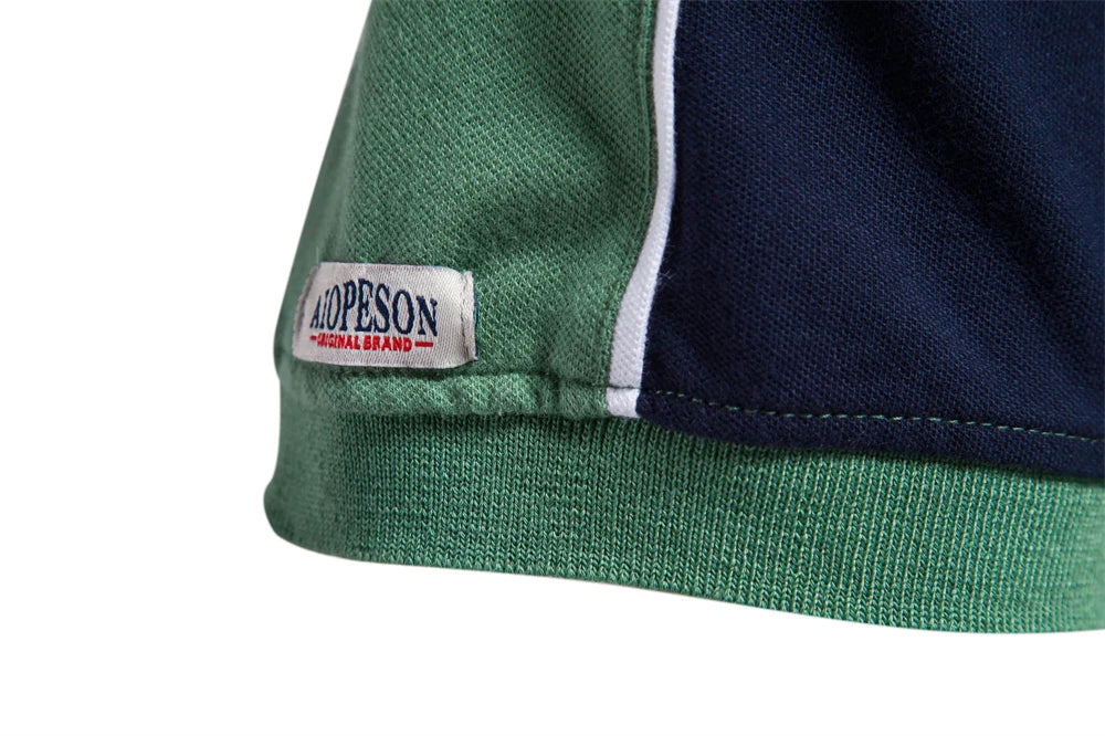 2024 Nieuw Zomer Patchwork Poloshirt Voor Heren Merk Kwaliteit Korte Mouw Honkbal Heren Polo's