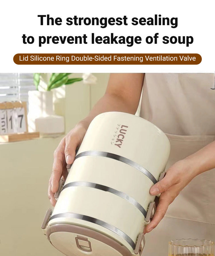 Stainless Steel Insulated Lunchbox Multi-Layer Bento Box Leakproof Lunchbox Insulated Lunch Container
