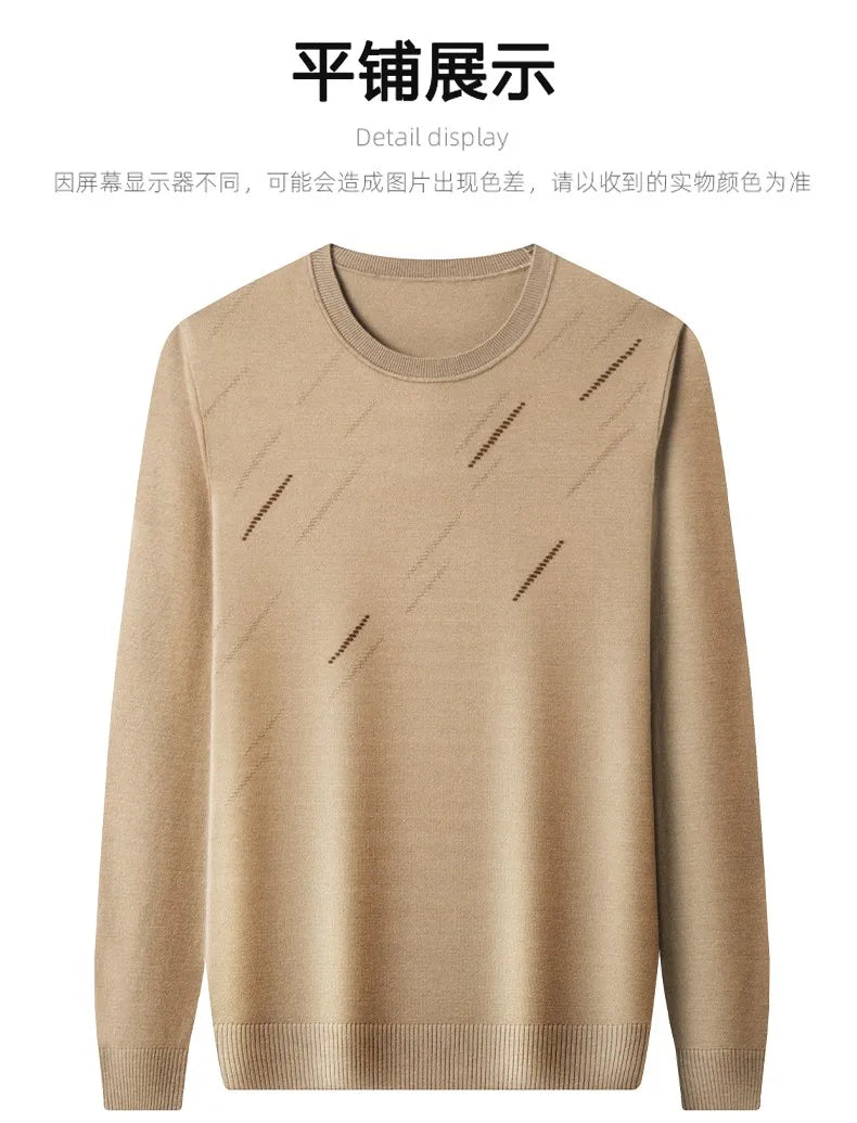 Men's High-End Woollen Designer Knitted Pullover Sweater, Casual Graphic Trendy Korean Brand, and Male Jumpers
