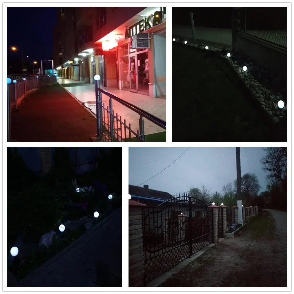 1/3/9PC Solar Powered LED Bulb Lamp Energy Light Waterproof Outdoor Garden Light Street Solar Panel Ball Lights Lawn Yard Lamp