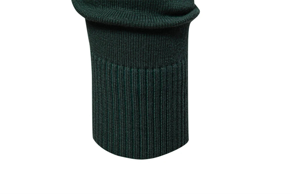 Men's Quarter Zip Cotton Pullover Sweaters Solid Colour Casual Social Knitted Mock Neck Polo Sweaters for Men
