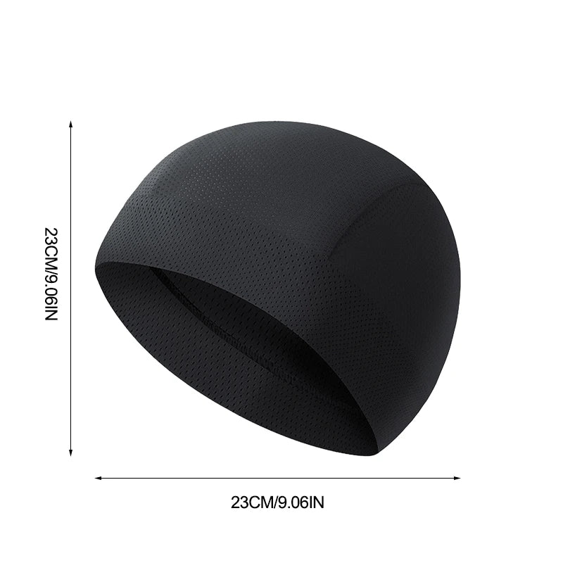Outdoor Sports Cycling Hat Quick Drying Small Cap Motorcycle Ice Silk Breathable Hat Bike Helmet Liner Hat Running Skiing Headwe