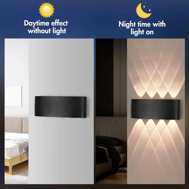 Aluminium binnenwandlamp, waterdichte IP65 LED-wandlamp, buitenverlichting voor in de tuin, slaapkamer, woonkamer, loft, decoratie, trapverlichting
