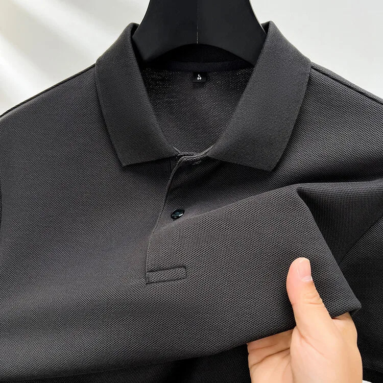 Men's 100% Summer Cotton Polo Shirt, Casual Short Sleeve, Breathable Lapel Tee Ideal for Golf and Other Sports - 10 Colours