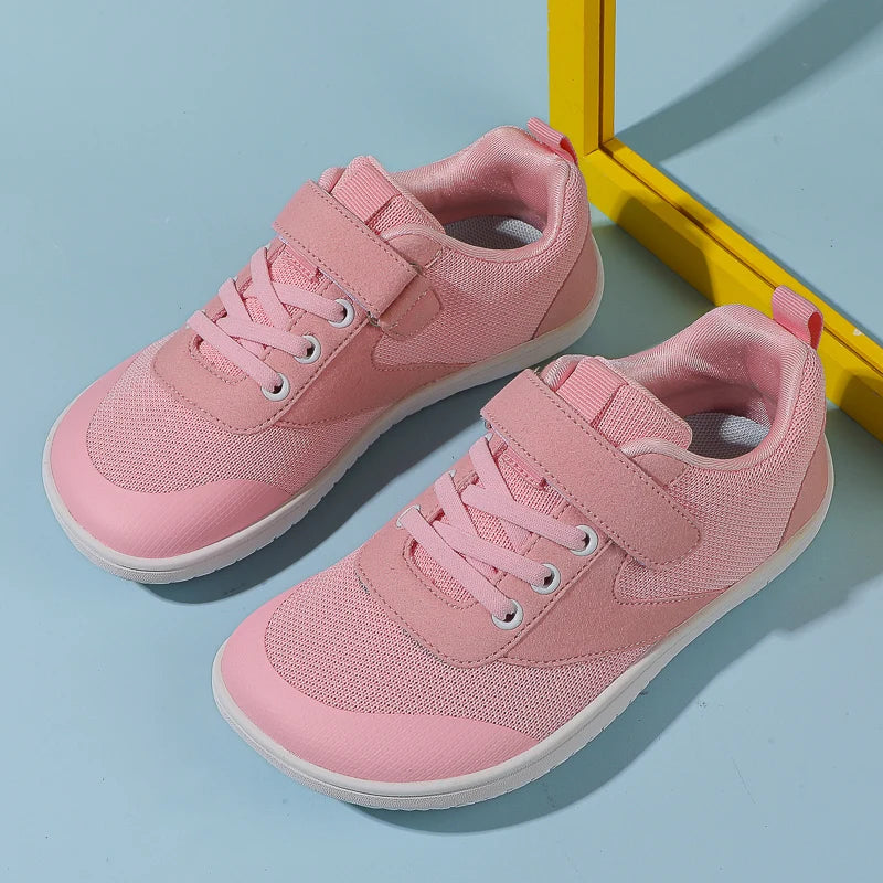 Boys Girls Wide Toe Barefoot Sneakers Minimalist Lightweight Non Slip Kids Walking Skate Shoes Comfortable Breathable Soft
