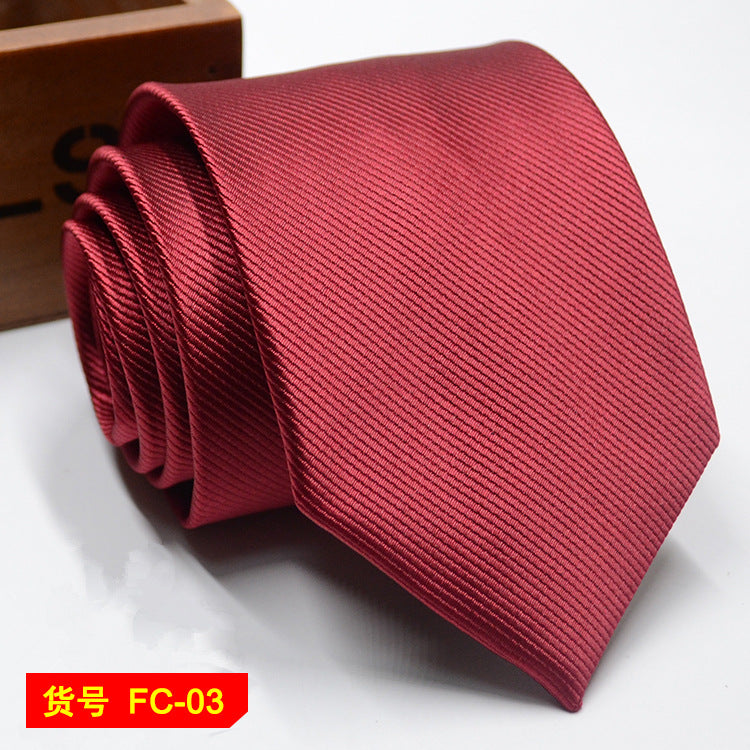Men's Solid Color Stripe Floral Jacquard Necktie 7-8cm Width Fashionable Daily Wear Cravat for Wedding Party Gift