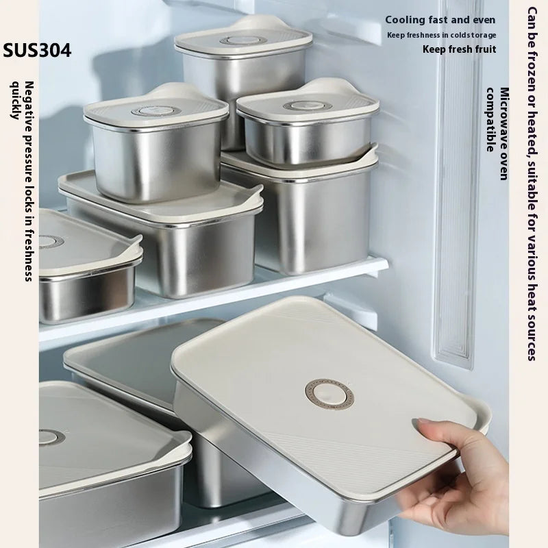 304 SS luchtdichte lekvrije containers, BPA-vrij - koelkast/vriezer/magnetronbestendig, stapelbaar - Home/Keuken Lunchbox Fruit/Maaltijden