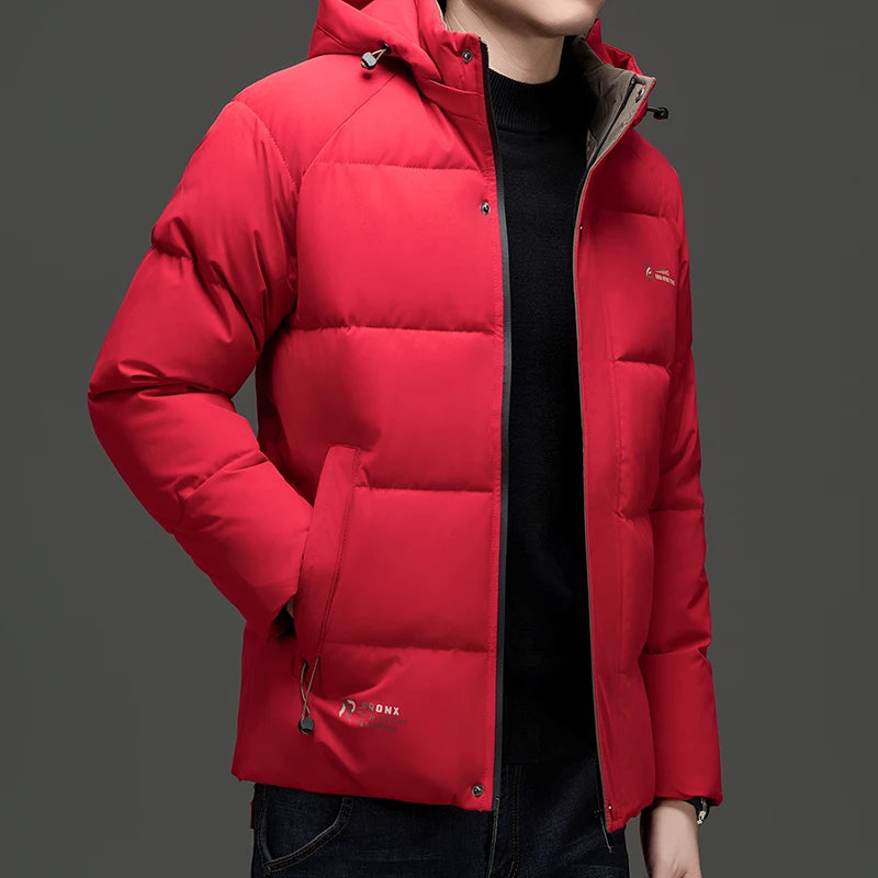 Men's Top Grade Designer Brand, Parka Jacket Cropped Thick Casual Fashion, Hooded Windbreaker, and Quilted Bubble Male Coats