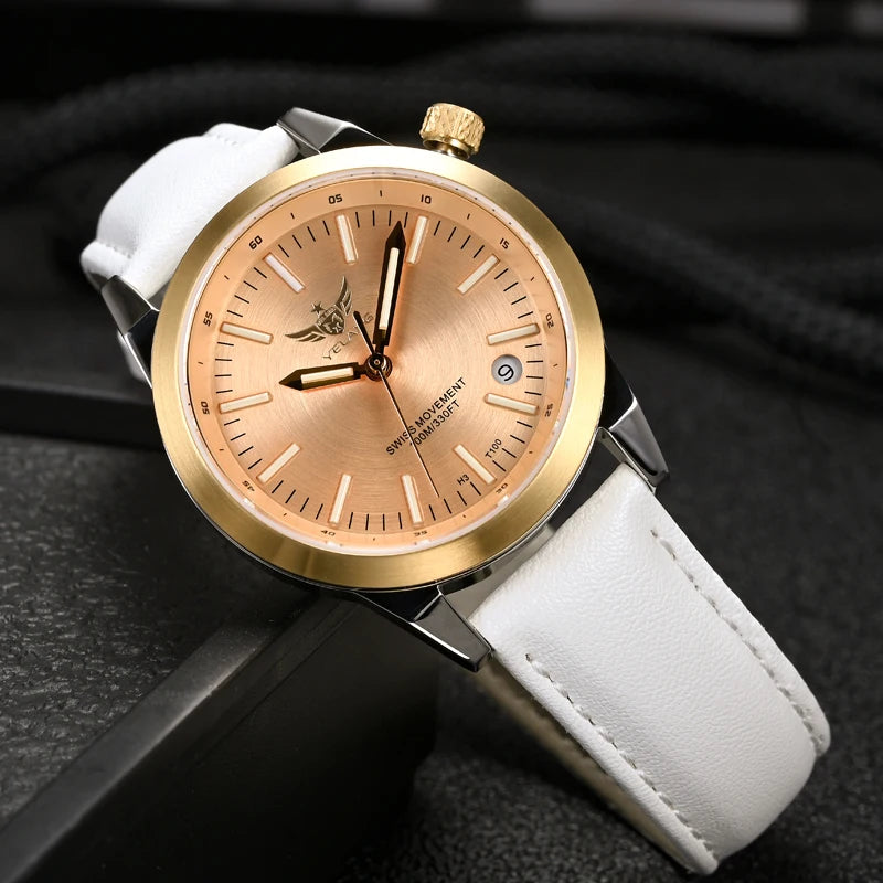 Yelang V1010 36MM Women's Quartz Watch – Elegant Waterproof Fashion Watch with Sapphire Glass & Luminous Dial – Luxury Gift for Women & Students