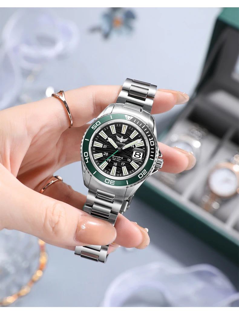 Yelang V1214 Women's Watch Japan VS43 Eco-Drive Solar Watch 36mm Ladies Fashion Sapphire Swiss Luminous 100M Waterproof Watch