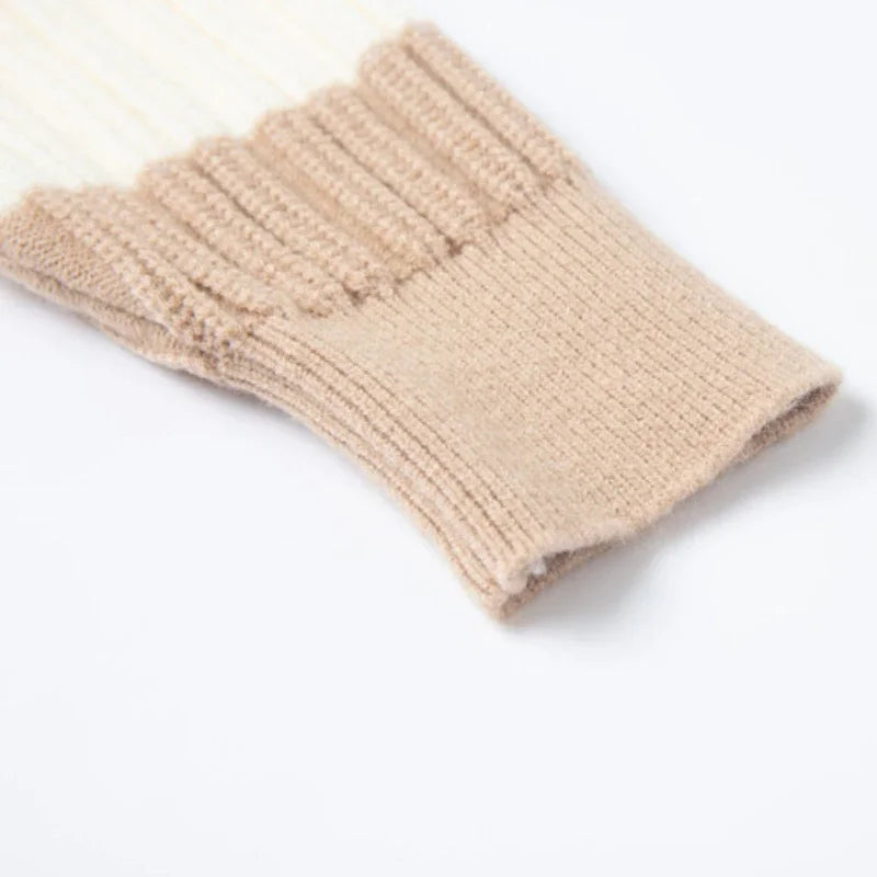 Men's Polo Shirt Luxury Pullover Sweater Fashion Thick Warm Sweater Striped Casual T-shirt, Male Top Loose Knitwear