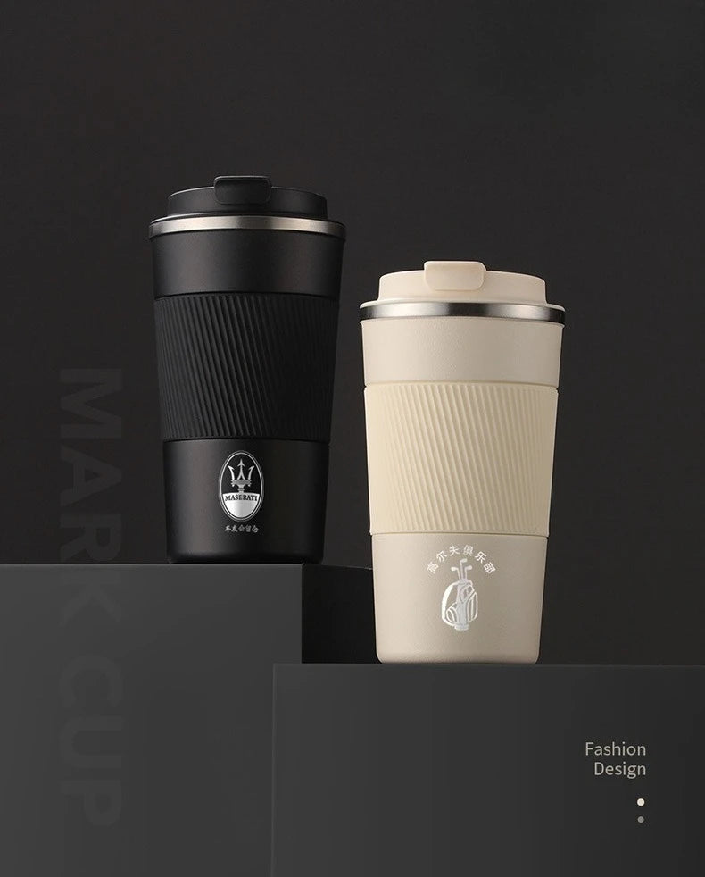 316 Stainless Steel Ceramic Insulated Travel Mug with Handle – Leakproof, Heat-Resistant, Car Cup Holder Friendly – Premium