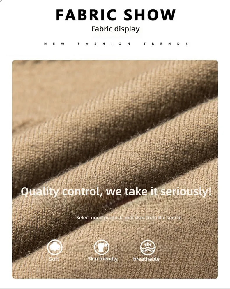 Men's High-End Woollen Striped Designer Knitted Pullover Sweater, Casual Trendy Korean Brand, and Male Jumpers