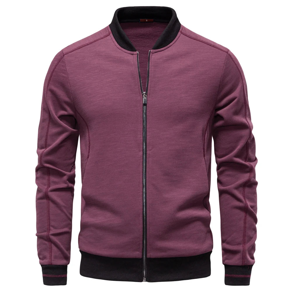 Men's Baseball Jacket Cotton Solid Colour Thickened Warm Autumn Winter Casual High Quality Sportswear Male Zipper Jacket