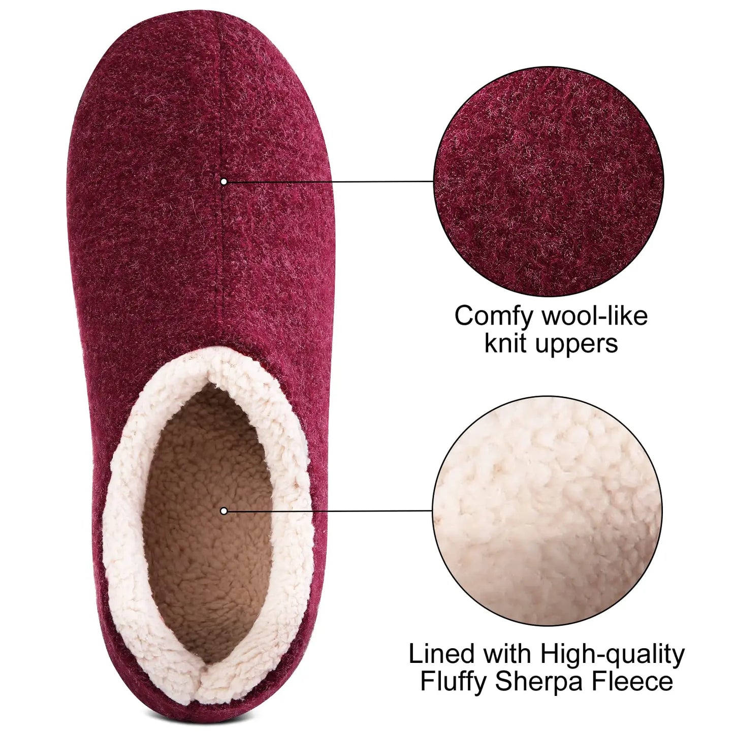 Women's Winter Warm Shoes Suitable For Indoor and Outdoor Use With Memory Foam and Comfort Soft Sole Plush Cotton Shoes