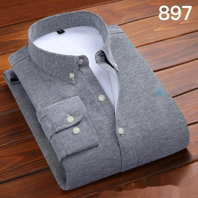 Reversknopf Allgleiches Stickerei Warme Hemden Herrenbekleidung Herbst Neue Übergroße Casual Tops Lose Koreanische Hemd