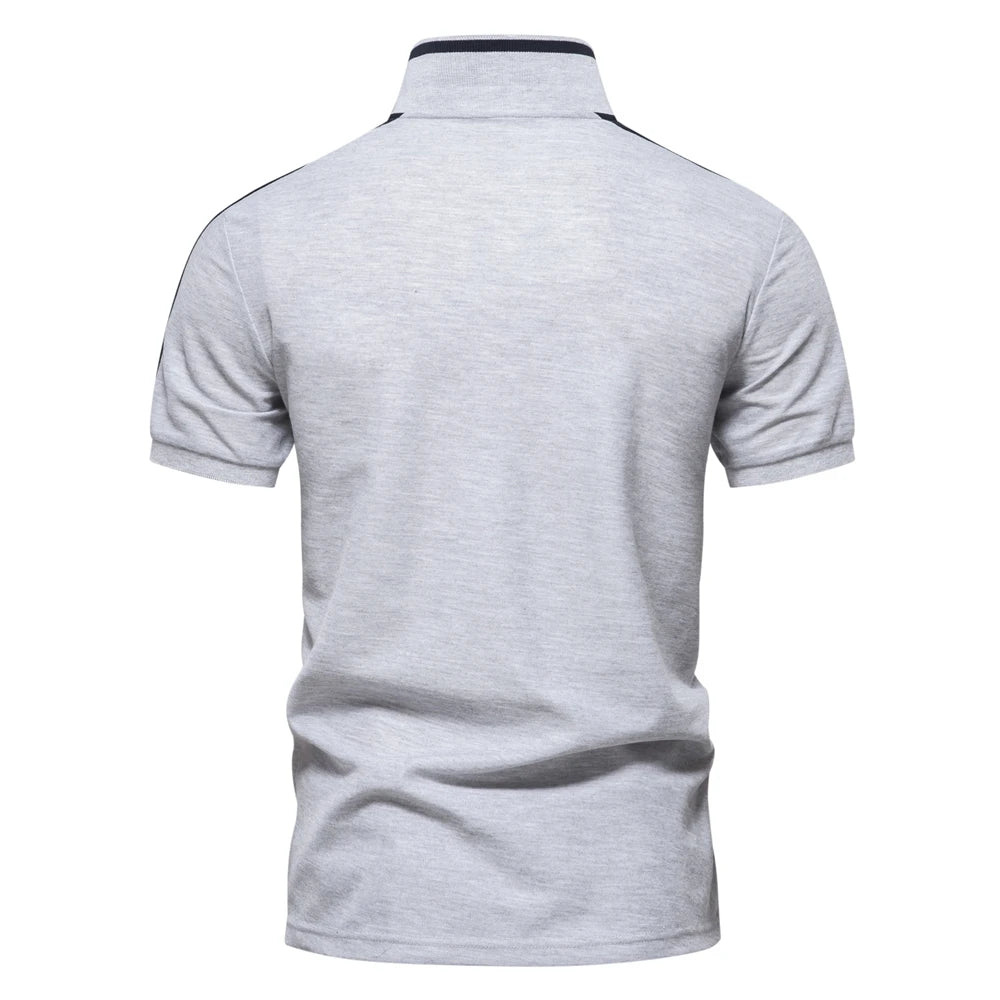 Men's Cotton Polos Giraffe Embroidery Short Sleeve Polo Shirts for Men High Quality Brand Design Polos Men Clothing