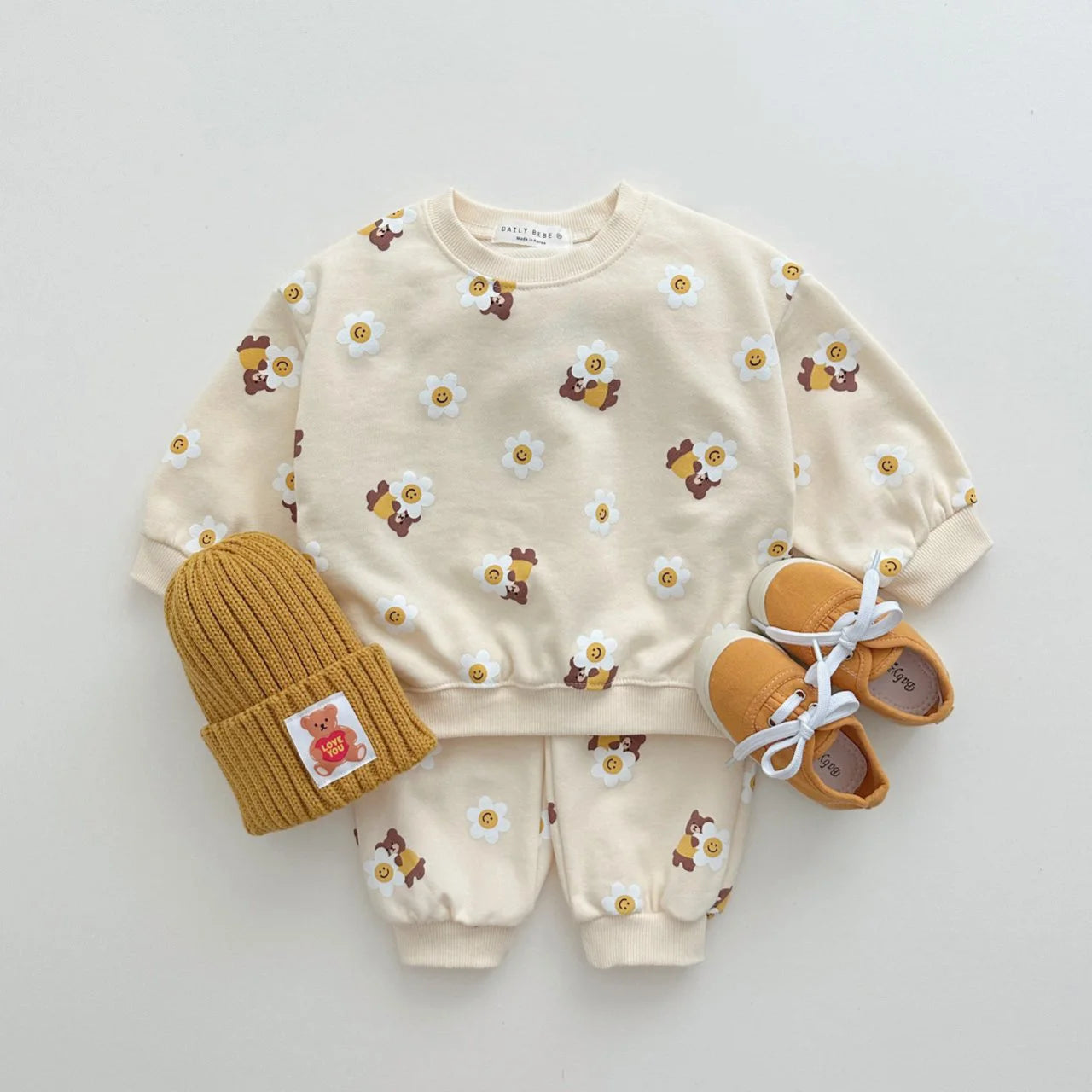 Herfst babykledingset, meisjes hoodiepak, jongens sweatshirts en broeken voor kinderen van 0-3 jaar, unisex
