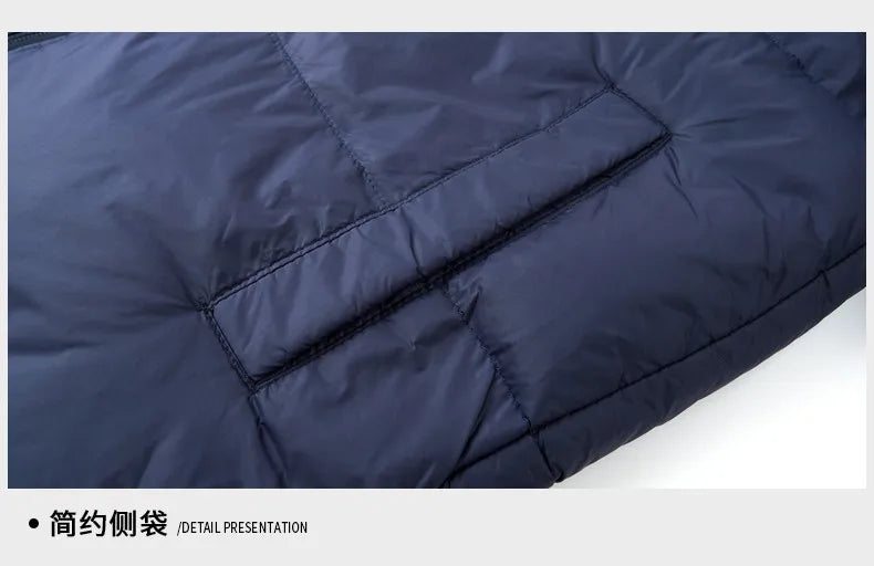Men's Top Grade Designer Brand Parka Jacket, Casual Fashion Hooded Cropped Windbreaker, and Quilted Puffer Male Coats