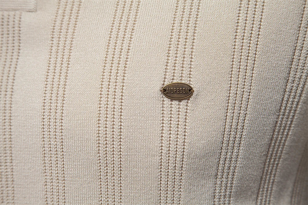 2024 Nieuw zomer geribbeld poloshirt voor heren, ademend en koel, merkkwaliteit heren poloshirts met textuur