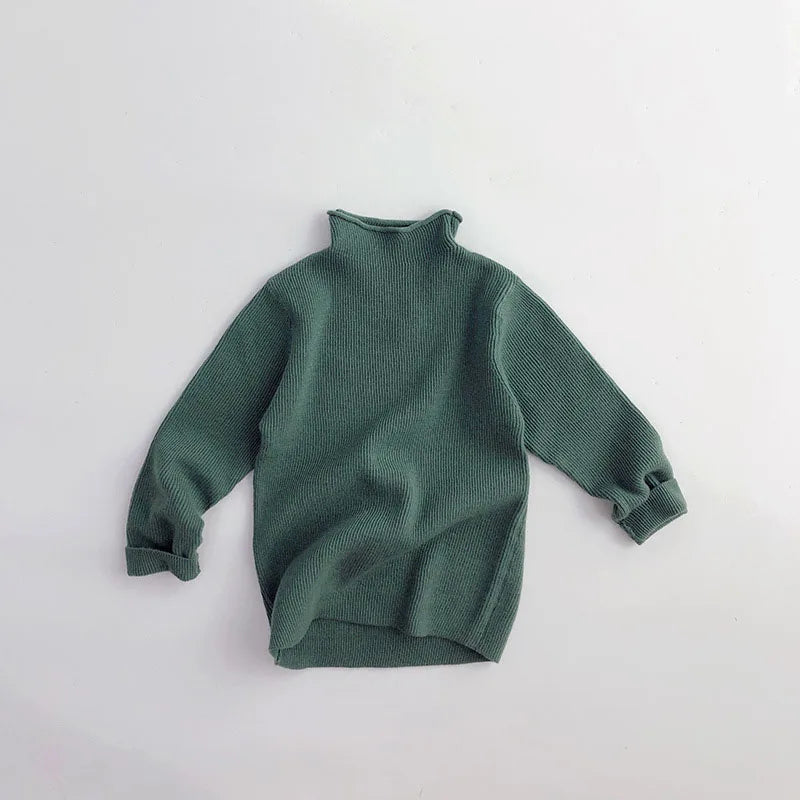 Kids Sweaters Half Turtleneck Girls Base Sweaters 5 Colours Girls Boys Knit Pullover 1-6Y Unisex