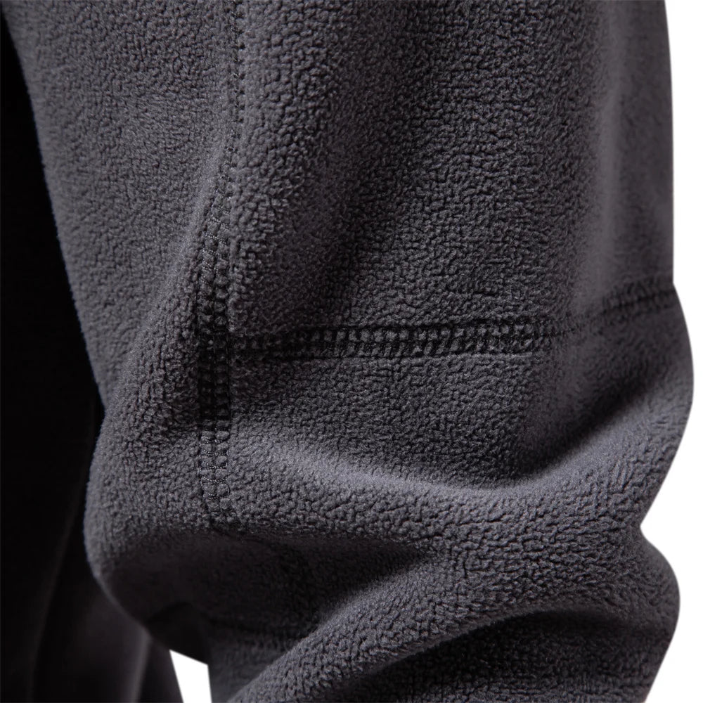 Men's Quality Thickened Warm Fleece Jacket for Men Zipper Neck Pullover Male Sweatshirt Soft Shell Jacket
