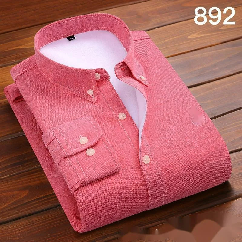 Reversknopf Allgleiches Stickerei Warme Hemden Herrenbekleidung Herbst Neue Übergroße Casual Tops Lose Koreanische Hemd