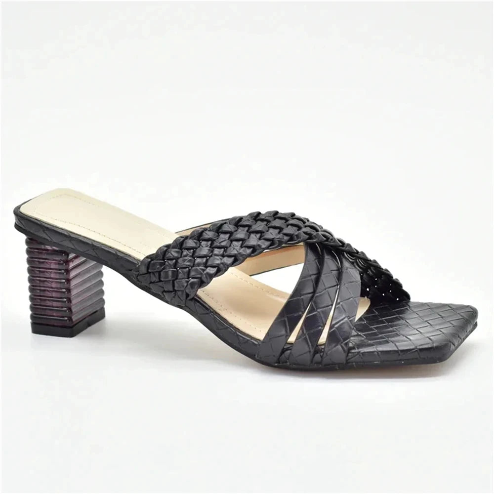 High Quality African Wedding Shoes Summer Slipper for Wedding 2025 Sexy Platform Pumps Rhinestone Fashion Women Wedding Shoes