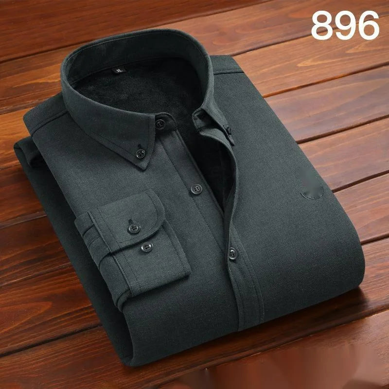 Reversknopf Allgleiches Stickerei Warme Hemden Herrenbekleidung Herbst Neue Übergroße Casual Tops Lose Koreanische Hemd
