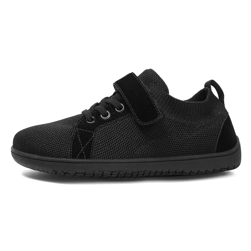 Wide Toe Barefoot Sneakers for Boys & Girls - Lightweight Non-Slip Kids Walking Skate Shoes Comfortable Breathable Soft Material