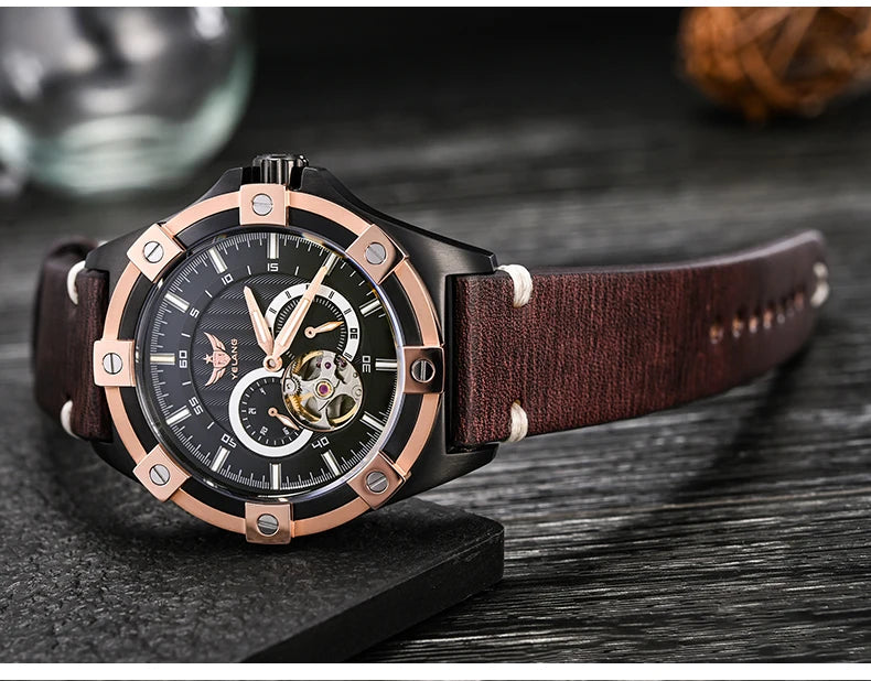 Yelang V1024 Men Brand Watches 44mm Japan Miyota 82S7 Automatic movement Luminous Men 100m Water-Resistant Watch Military Style