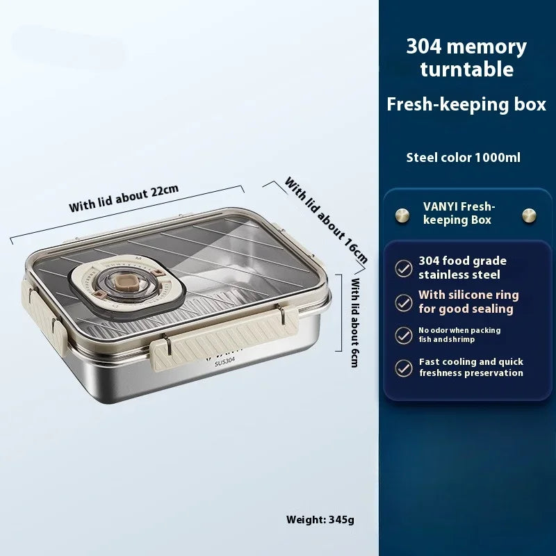 Stainless Steel Airtight Containers w/ Date Indicator & Leakproof Lid - BPA-Free Microwave/Freezer Safe - Home/Kitchen Lunch Box