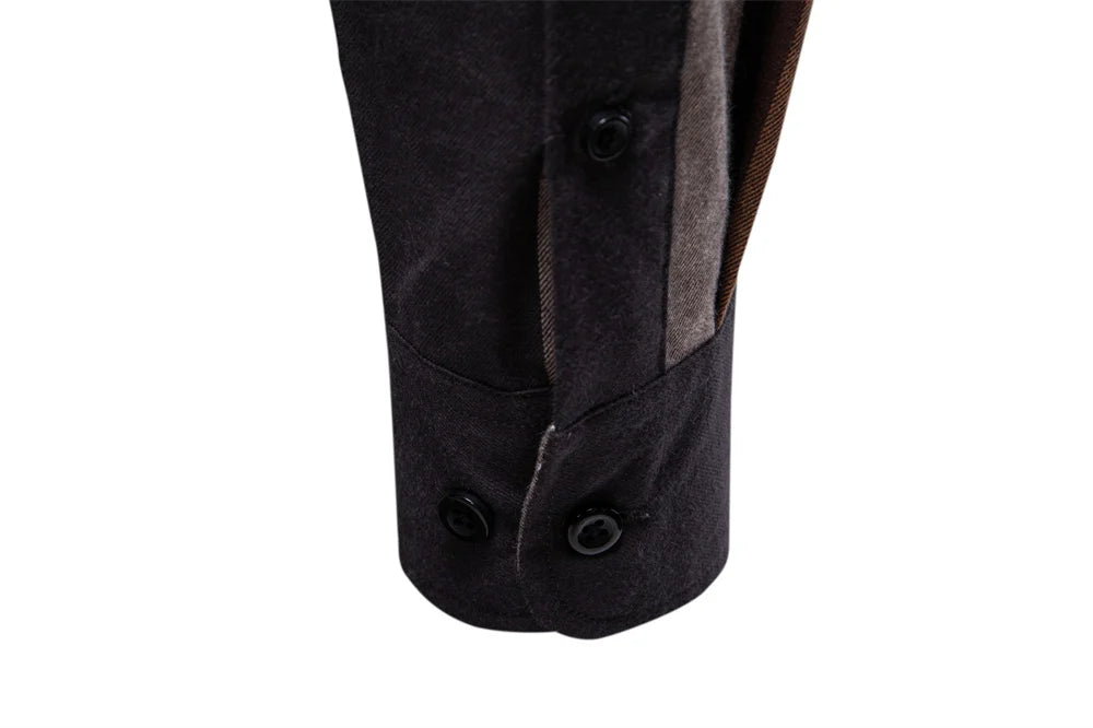 Men's Classic Plaid Shirt 100% Cotton Long Sleeve Autumn Winter Thickened Office Formal Business Executive Shirts For Men