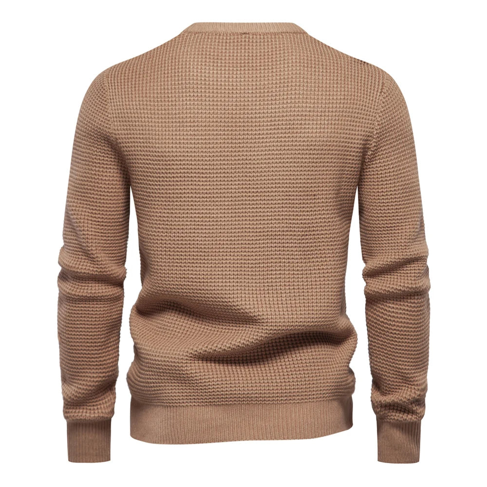 Warm Men's Pullovers Sweater For Autumn and Winter With Solid Colour and Soft Material Casual Classic Sweater For Men