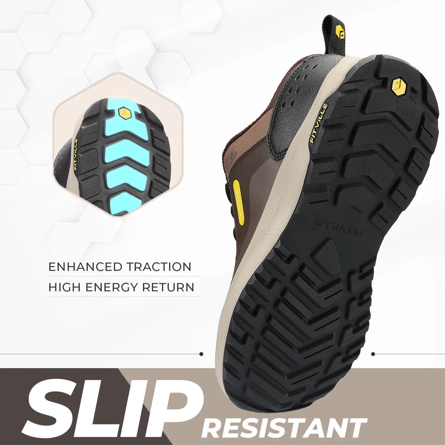 Men's Shoes Wide Width Outdoor Hiking Shoes Lightweight Breathable for Swollen Feet Correction Toes Relieve Pain