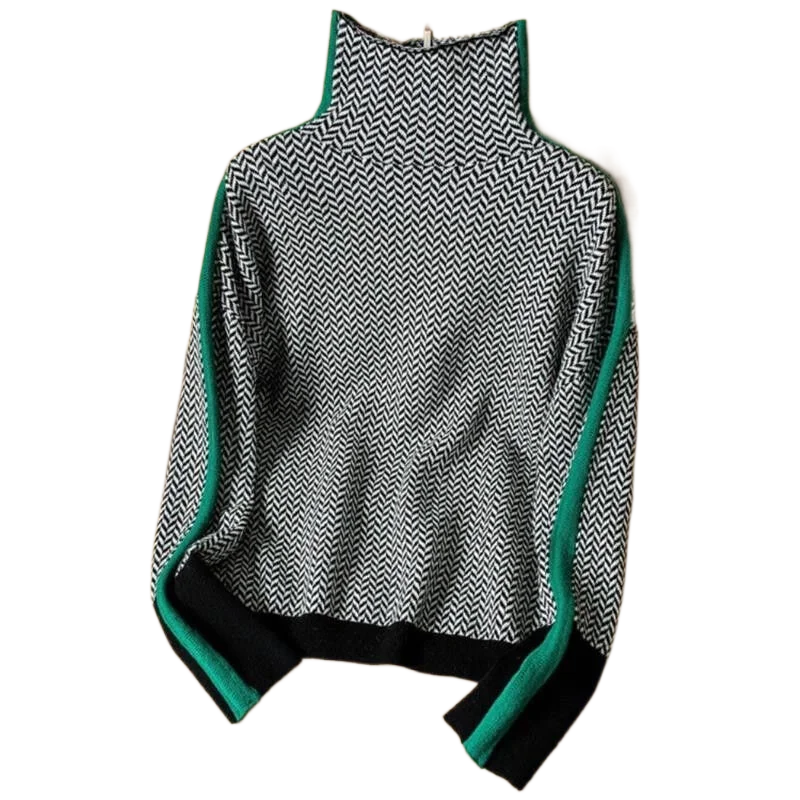 Women's Turtleneck Sweater Knitted Simple Soft Top Slim Warm Jumper Pullover Basic Female Sweaters
