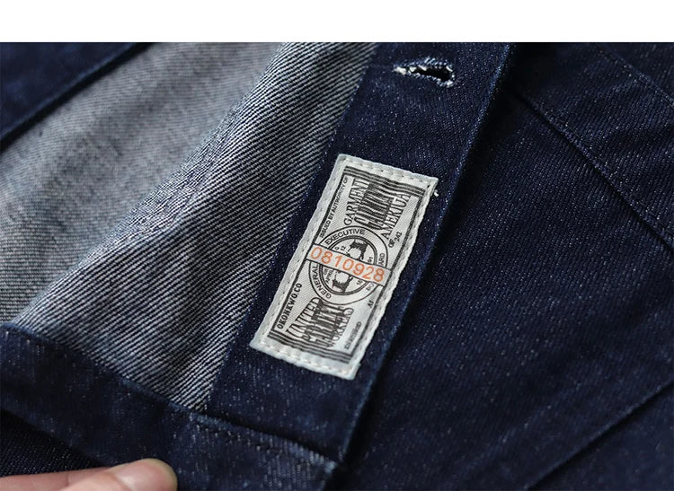Spring Autumn New American Retro Heavyweight Denim Cargo Jacket Men's Fashion Pure Cotton Washed Multi Pocket Casual Coat