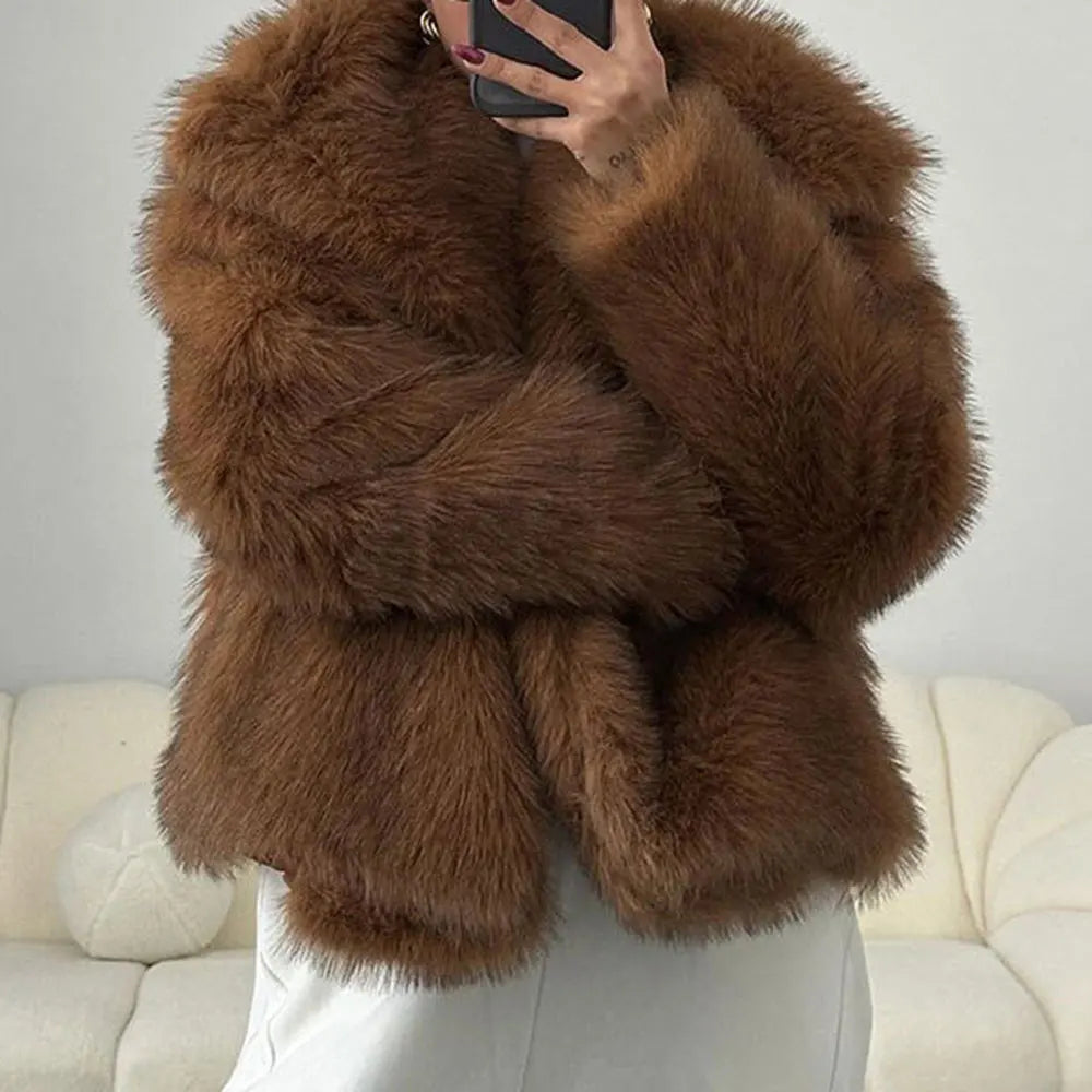 Women's Coats Autumn Winter Mature Vibe Chic Solid Colour Long Sleeve Open Front High Street Coats