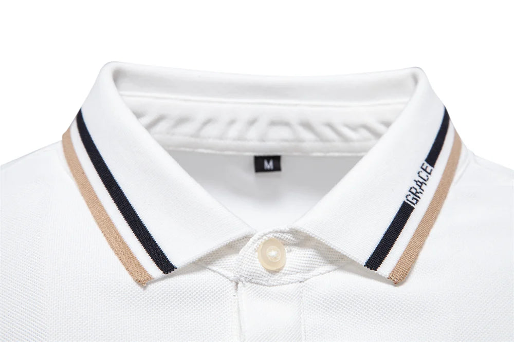 2025 Men's Polos Solid Color Classic Polo Shirt Men Short Sleeve Top Quality Casual Business Social Polo Men With Pocket