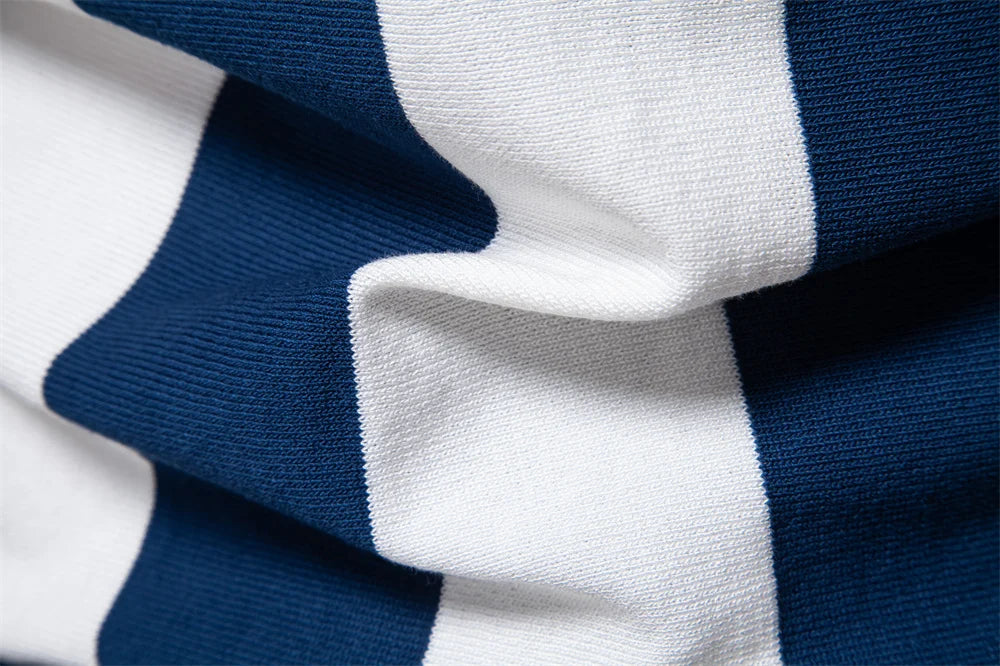 2025 Nieuw zomer heren ademend gestreept contrastpaneel poloshirt - Casual gebreid shirt met korte mouwen en comfortabele pasvorm