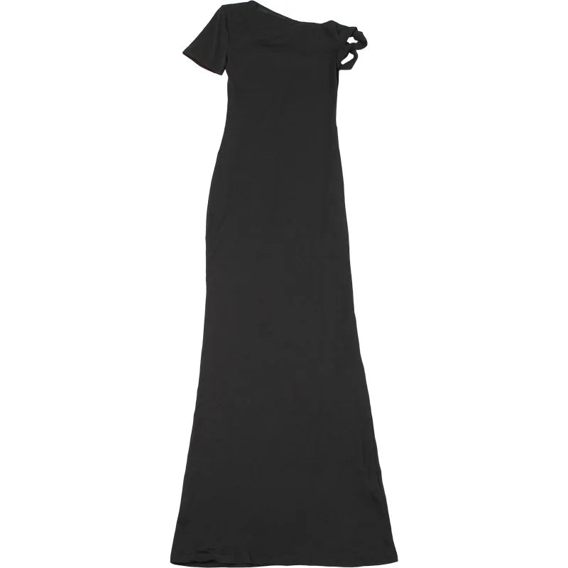 Smooth Bandage Dress Woman Summer Sexy Irregular Solid Sheath Chic Stretch Body-Shape Birthday Party Elegant Bodycon