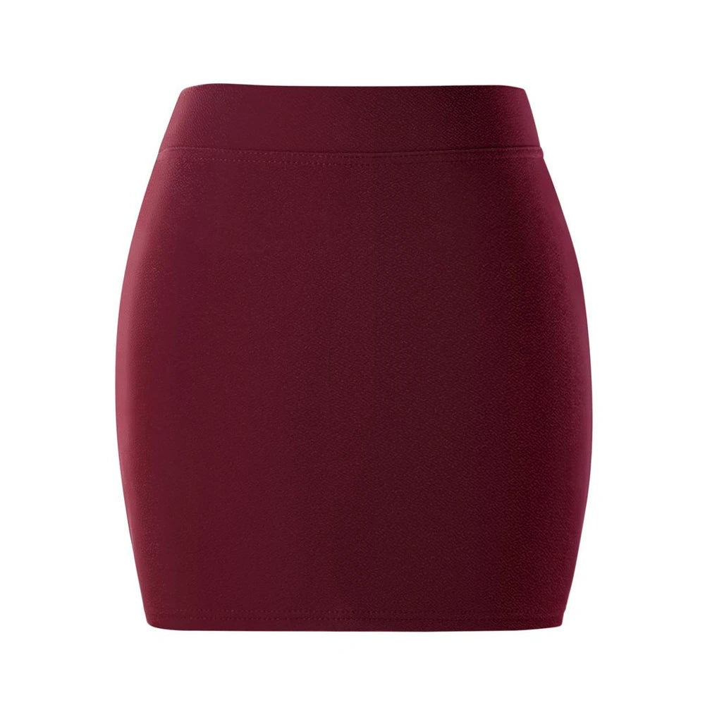 Summer Women Basic Skirt Package Hip Skirt Mini Elastic Pencil Skirts Office Lady Draped Slim Business Plus Size One Step Skirt