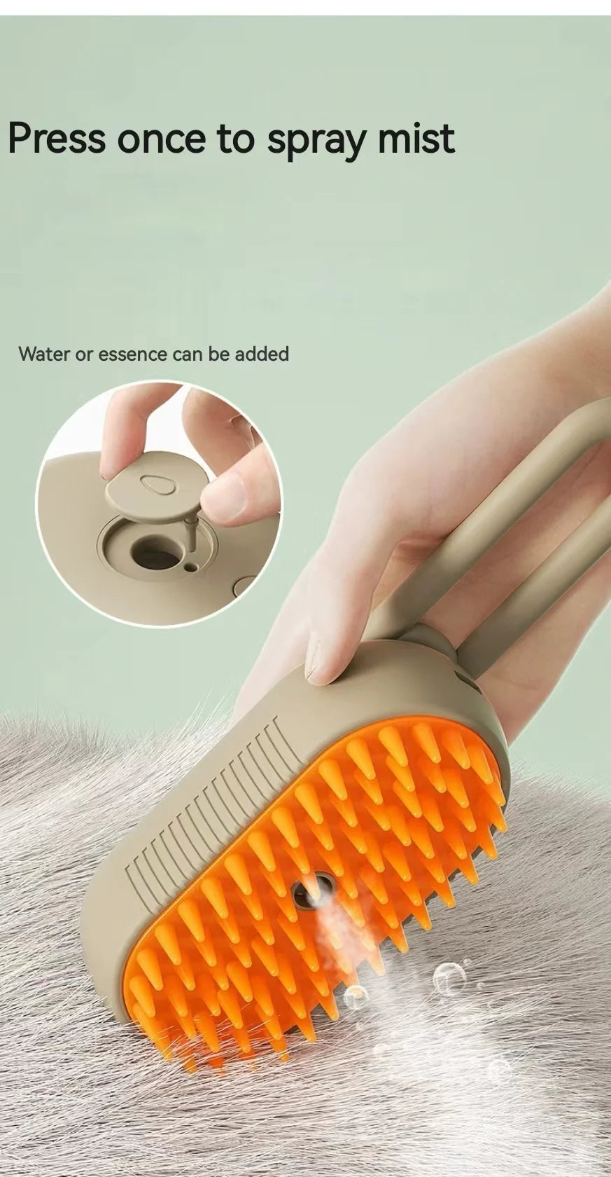3-in-1 Hondenhaarborstel Kattenhaarborstel Elektrische Huisdierreinigingsborstel Stoomsprayborstel Massage Ontharingskam Anti-vliegborstel
