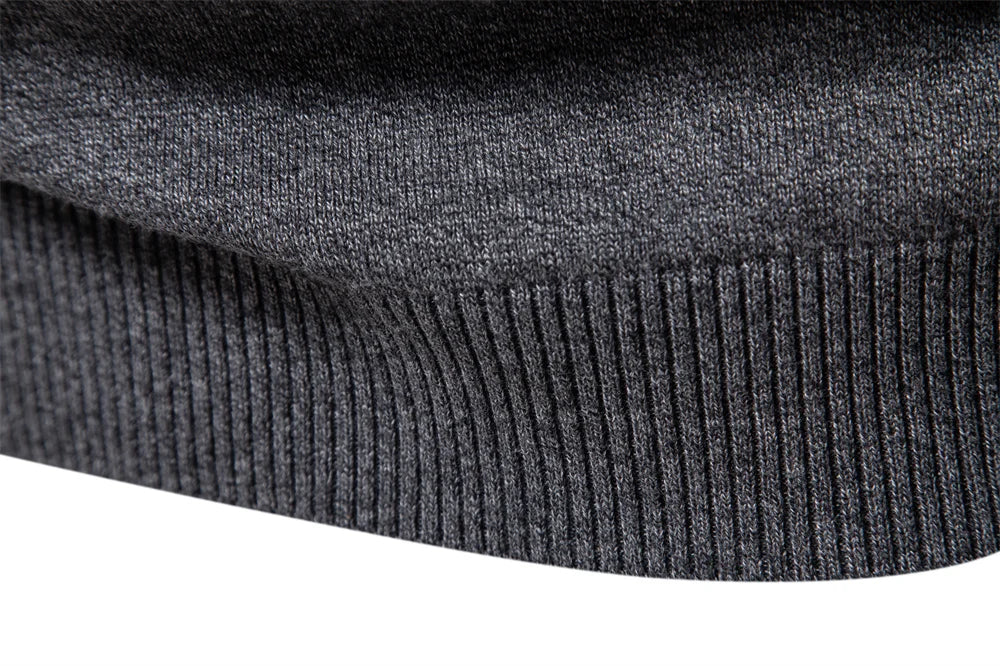 Men's Autumn Cotton Sweater O-Neck Patchwork Sleeve Pullovers Solid Colour Warm Winter Sweaters For Men