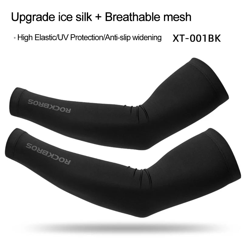 Ice Fabric Running Camping Sleeves Breathable Sleeve Quick Dry Arm Protect UV400 Arm Cover Summer Sports Safety Gear