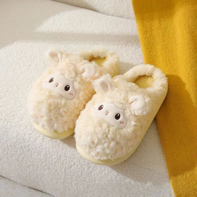 Kids' Slippers House Shoes Cartoon Cotton Winter Shoes Warm Anti-Slip Soft Bottom Shoes For Girls Size 36-41