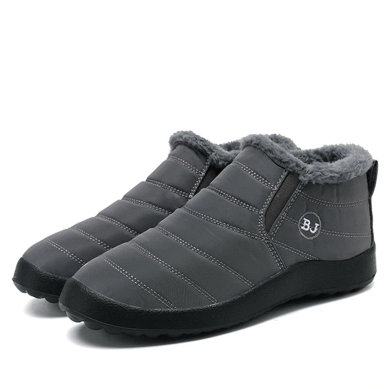 Unisex Snow Warm Boots Slip-On Winter Shoes Fashion Shoes Waterproof Ankle Work Boots For Men & Women