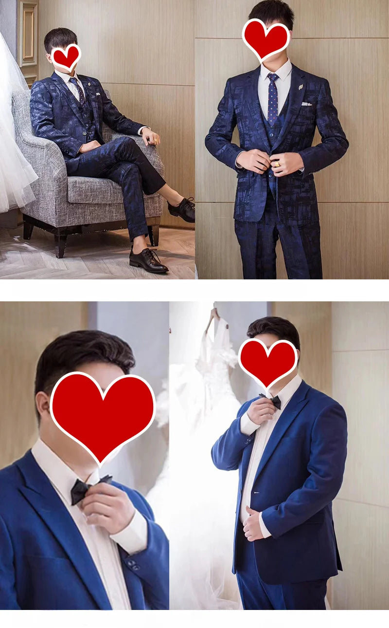 Men's Groom Wedding Blazer Suit and Pants, Tailored to Perfection For Big and Tall Men & Inclusive of Plus Size - Upto 16XL & Fits 200kg, 440lbs