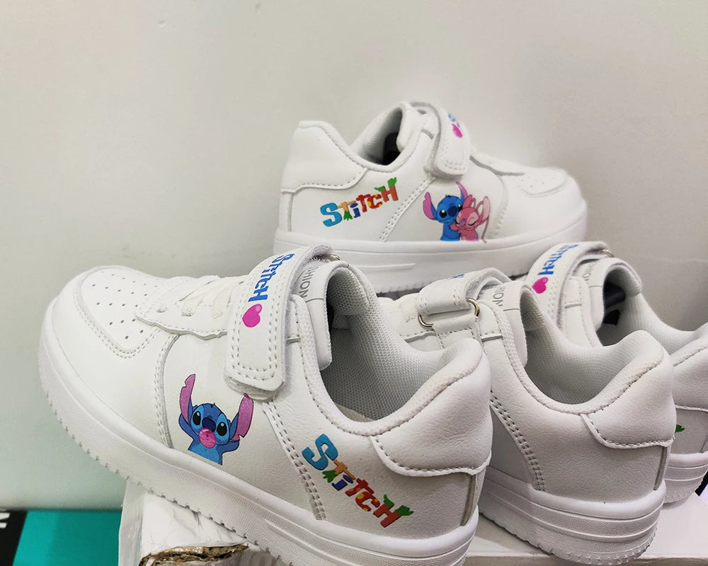 Stitch Shoes Sneakers For Children Student Casual Basketball Shoes Kid Sneakers Girls Boys Running Fashion Sports Shoes Gift