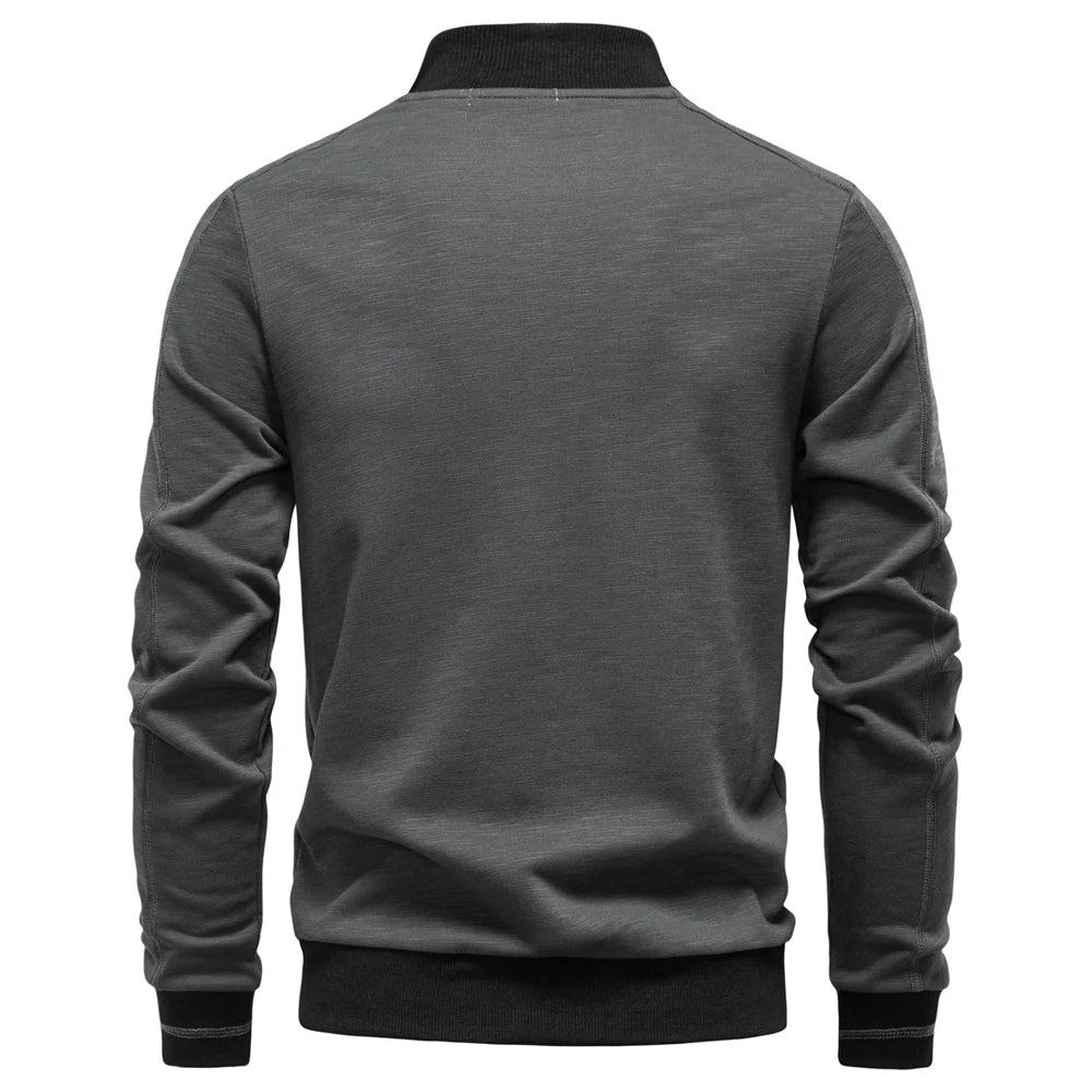 Men's Baseball Jacket Cotton Solid Colour Thickened Warm Autumn Winter Casual High Quality Sportswear Male Zipper Jacket